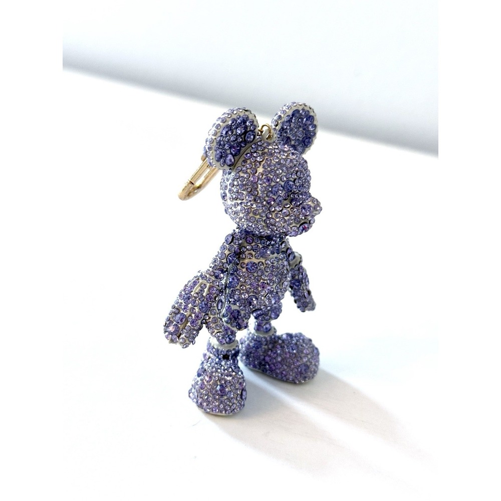 Disney x Baublebar Mickey Mouse Keychain Bag Charm - Purple Crystal Iridescent - Picture 5 of 6